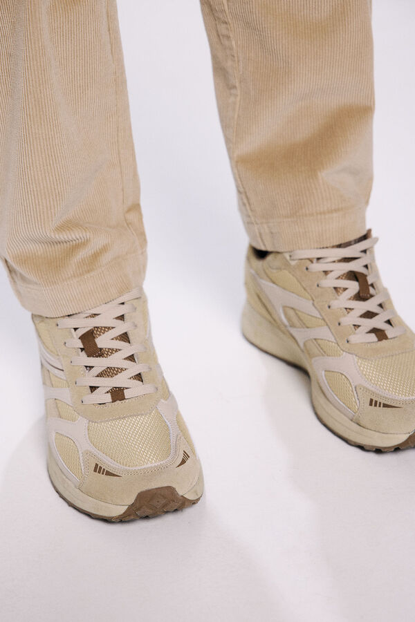 Springfield Pantal&oacute;n cargo pana slim fit beige