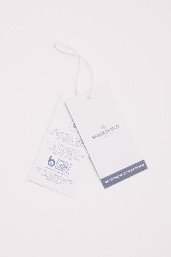 Springfield Camisa rayas beige