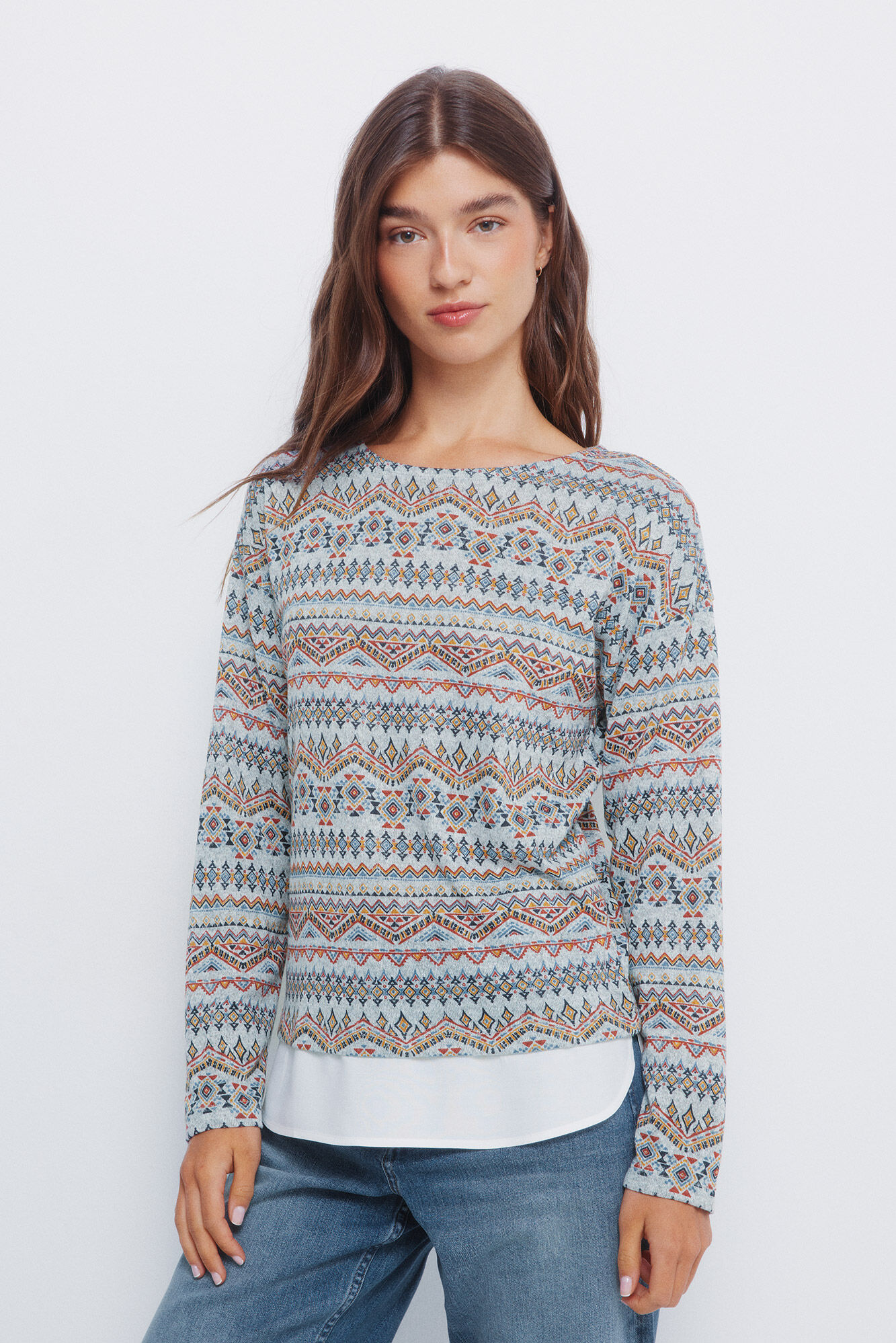 Springfield T-shirt estampada combinada 