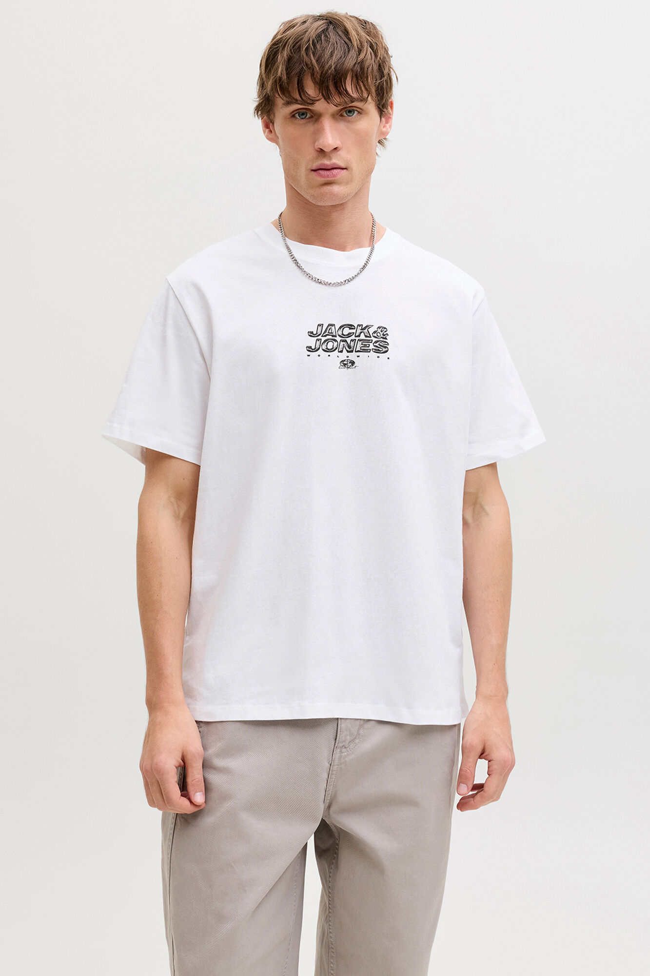 Jack & Jones T-shirt b&aacute;sica manga curta