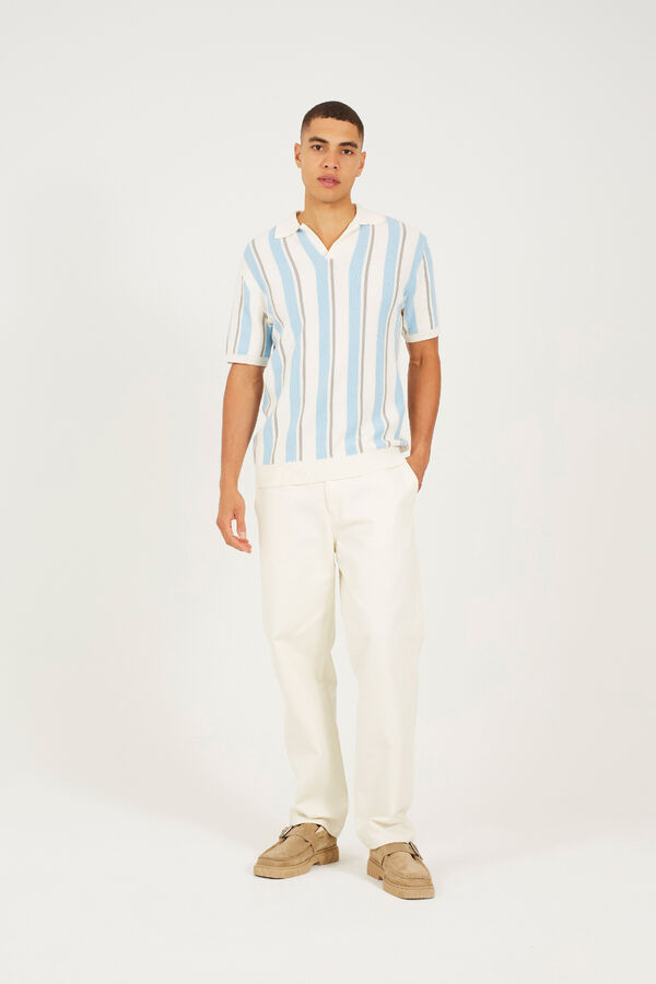 Brave Soul Polo de malha com manga curta azul