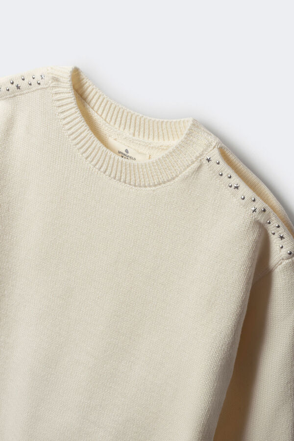 Springfield Kids Jersey hombros descubiertos ni&ntilde;a marfil