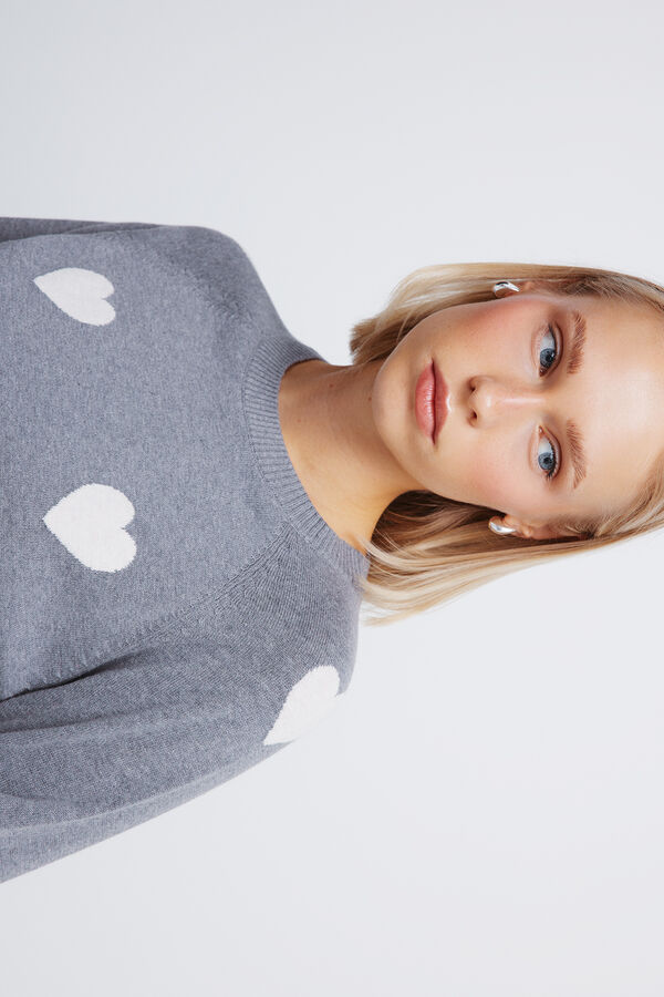 Springfield Jersey intarsia corazones gris