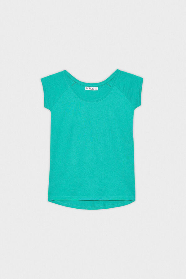 Inside Camiseta B&aacute;sica Cuello Redondo verde