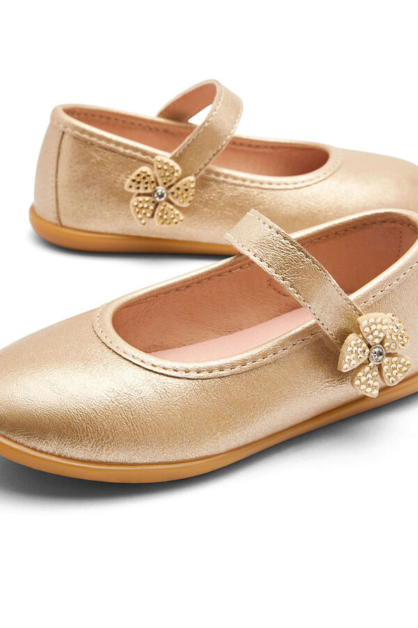 Conguitos Fivela de bailarina com flor amarelo