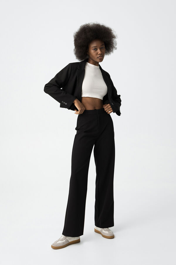 Tiffosi Cal&ccedil;as de perna larga  preto