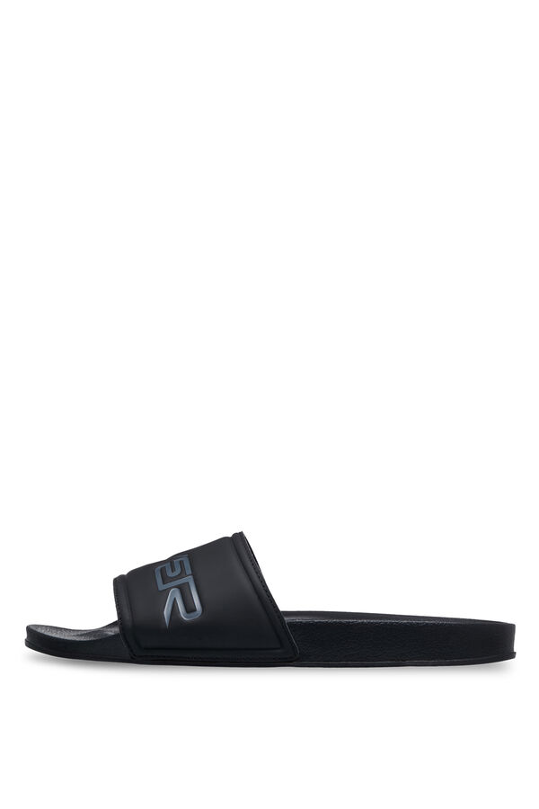 Quiksilver Chinelos com tira e logo preto