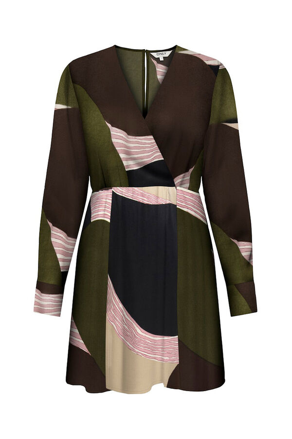 Only Vestido corto satinado estampado