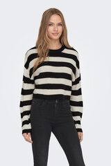 Only Jersey cropped de manga larga negro