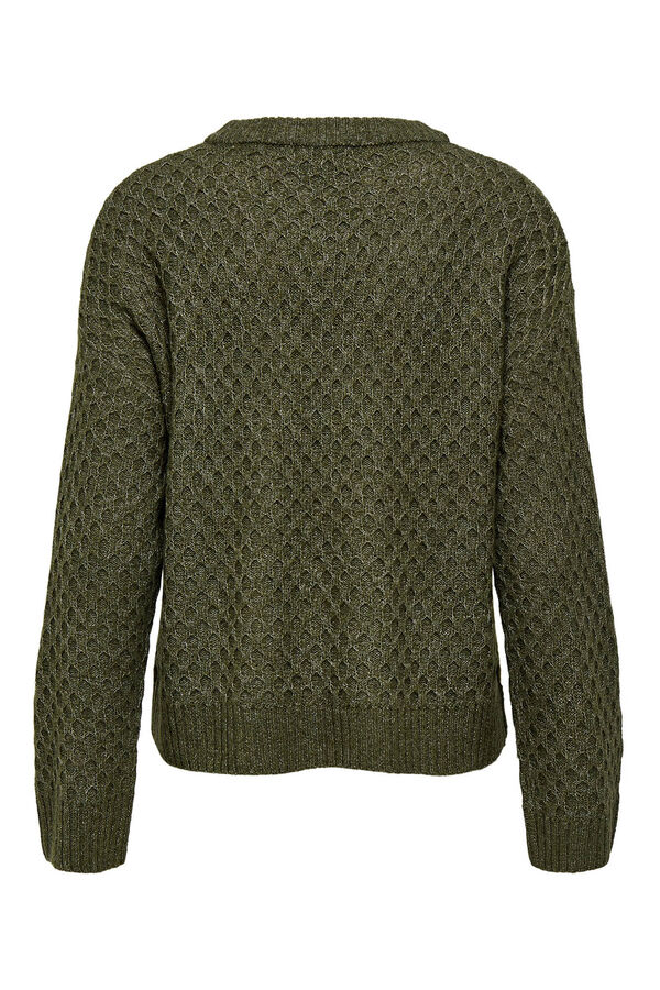 JDY Jersey cuello redondo verde