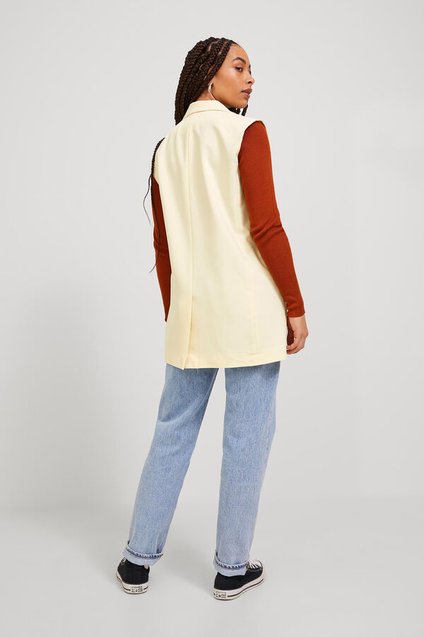Jack & Jones Chaleco largo tejido tayloring beige