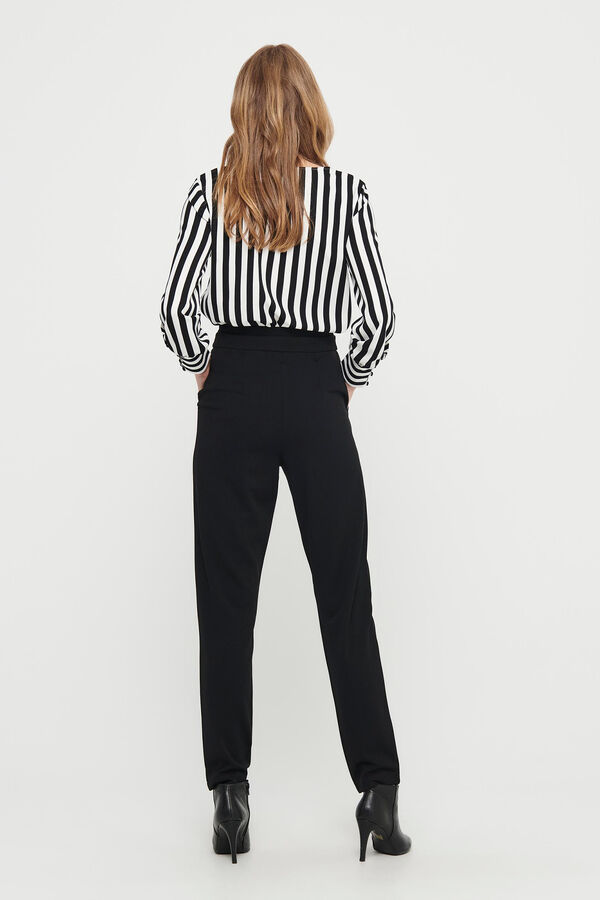 JDY Pantal&oacute;n recto tiro alto negro