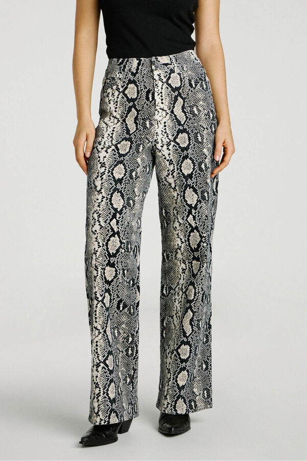 Jack & Jones Cal&ccedil;a de veludo cotel&ecirc; folgadas estampado