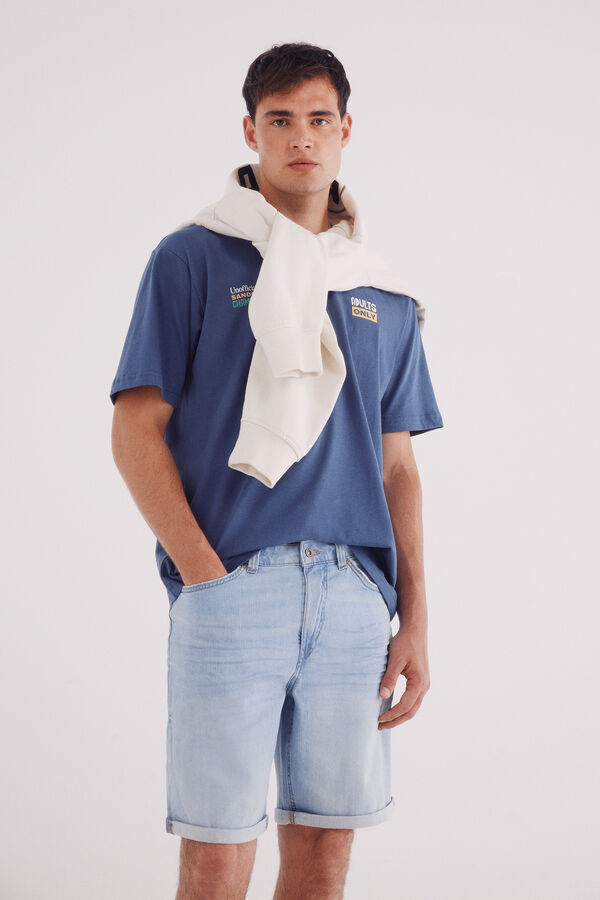 Springfield Bermuda vaquera ultra ligera regular fit azul