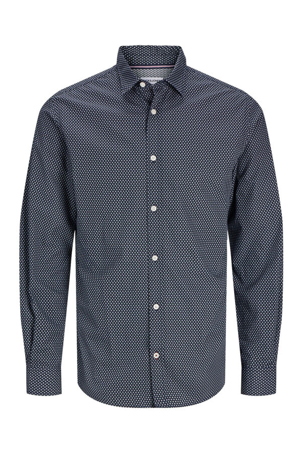 Jack & Jones Camisa slim fit estampada negro