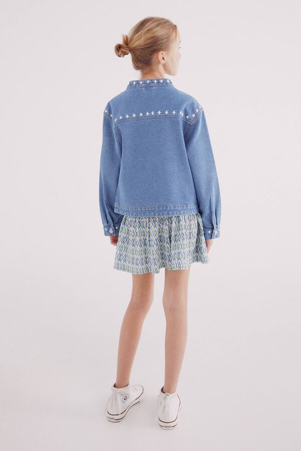 Springfield Kids saia de babados de menina branco