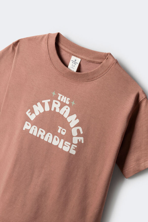 Springfield Kids Camiseta Paradise ni&ntilde;o rosa