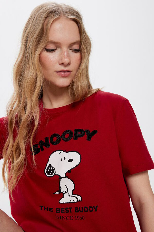 Springfield Camiseta Snoopy Lentejuelas estampado