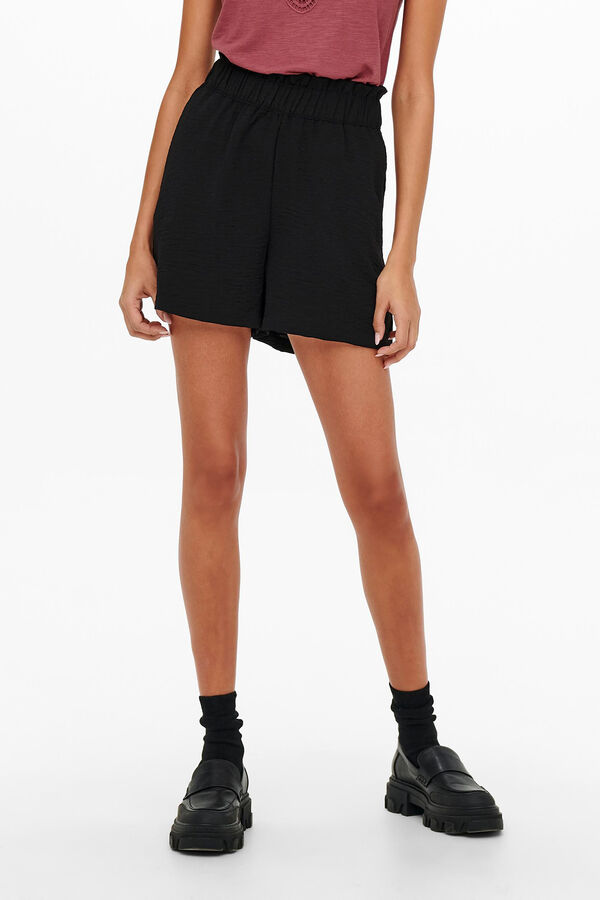 JDY Cal&ccedil;&otilde;es de tecido fluido preto