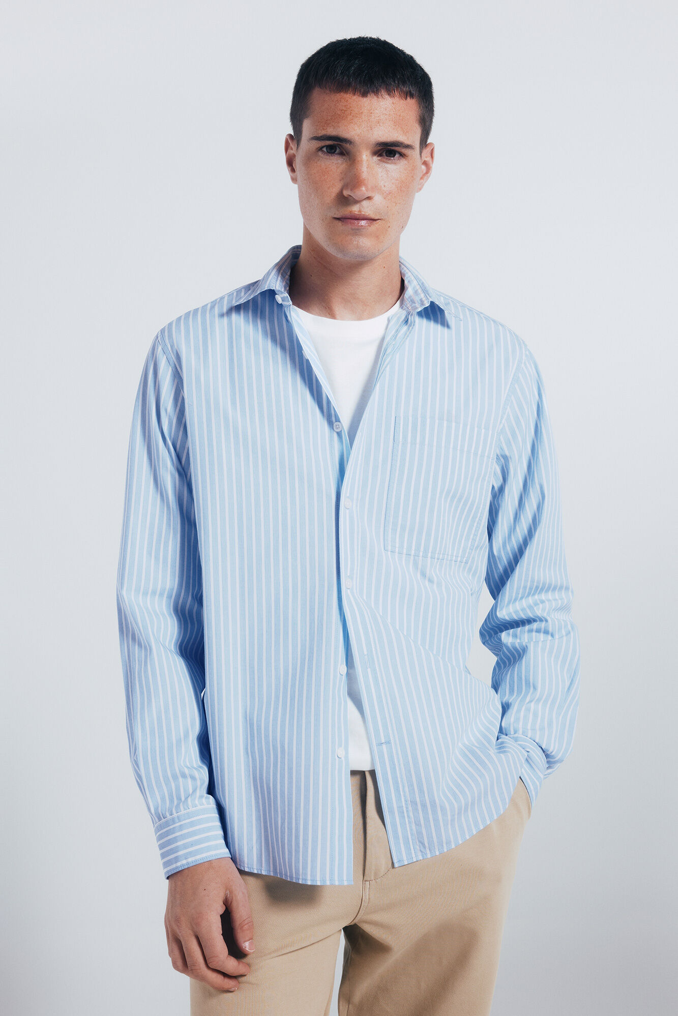 Springfield Camisa popel&iacute;n rayas