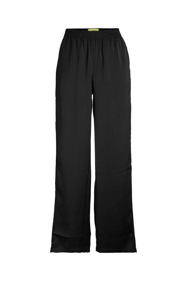 Springfield Pantalón satinado negro