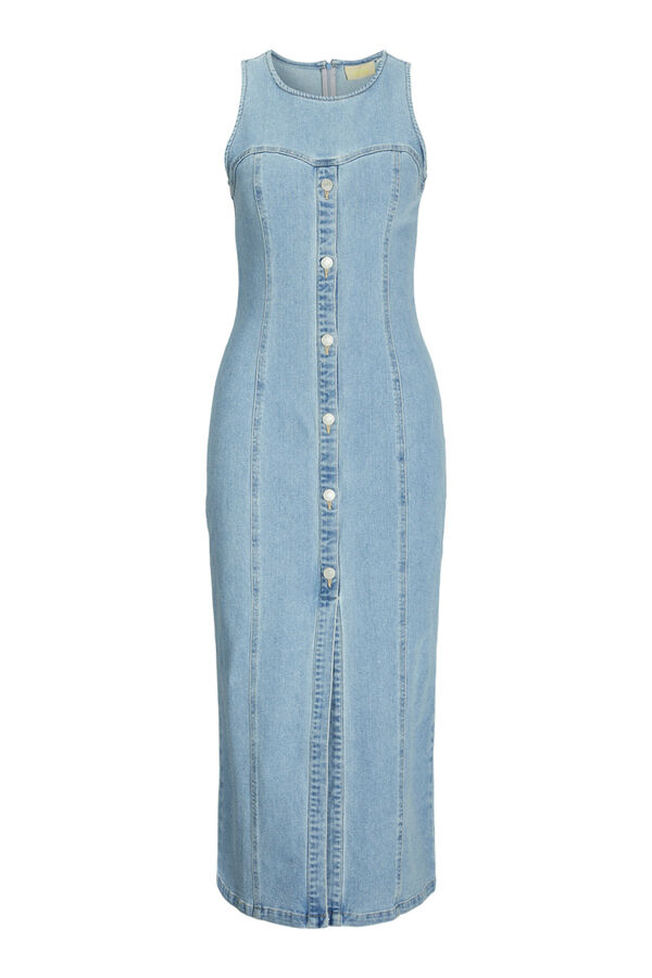 Jack & Jones Vestido midi de ganga azul