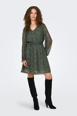 JDY Vestido de manga larga gris