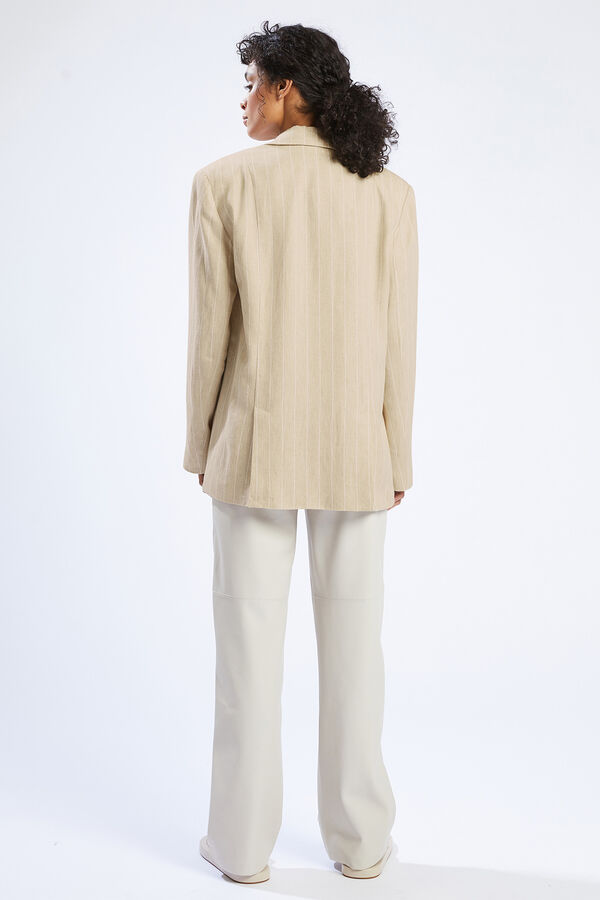 Pimkie Blazer oversize efecto lino estampado