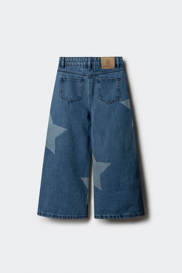 Springfield Kids Jeans denim culotte ESTRELLAS ni&ntilde;a azul