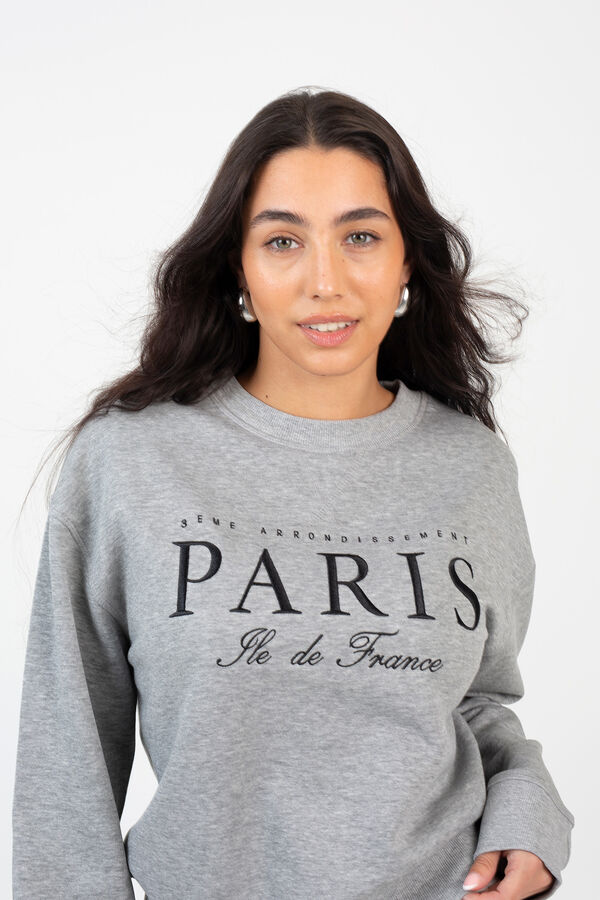 Brave Soul Sudadera con bordado gris