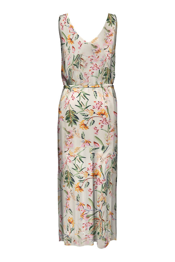 JDY Vestido comprido fluído branco