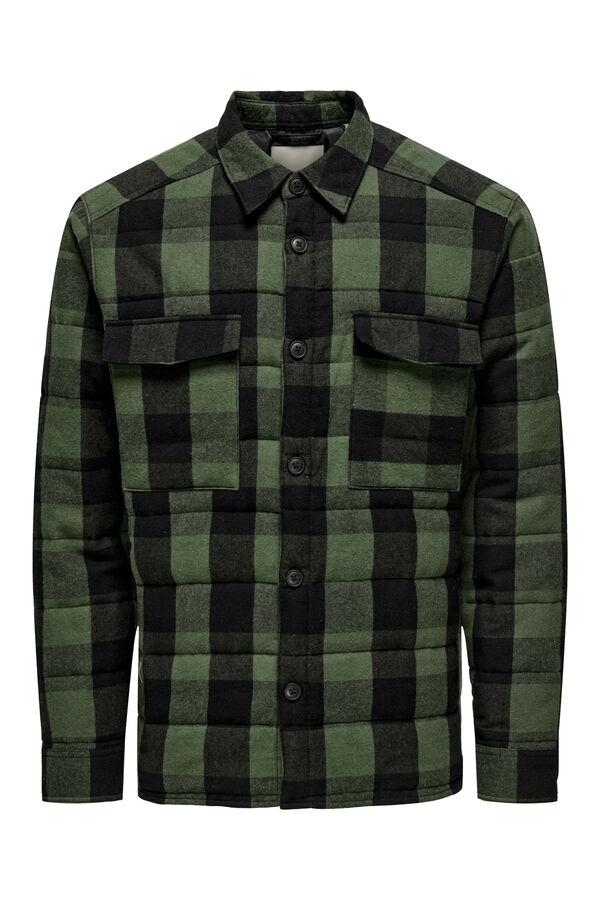 Only & Sons Sobrecamisa manga larga verde