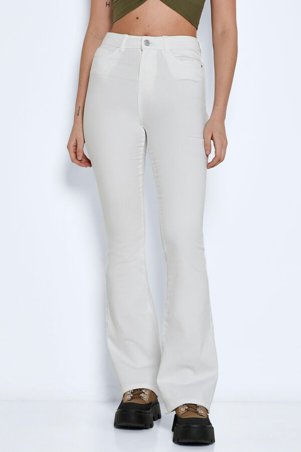 Noisy May Jeans Flare branco