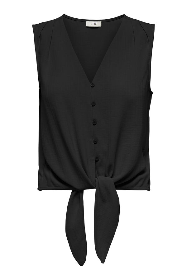 JDY Blusa sin mangas nudo negro