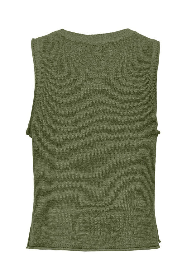 Only Camiseta de malha fina verde