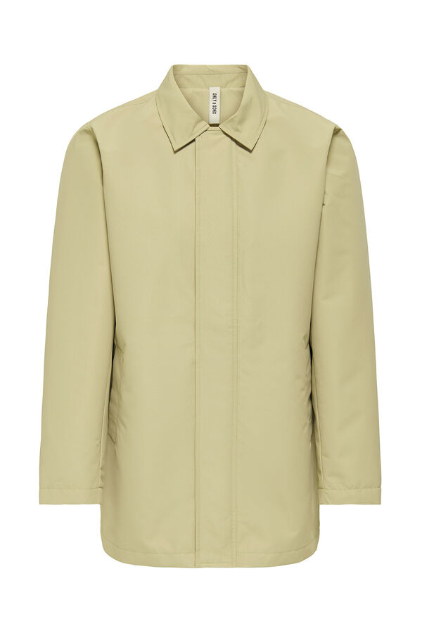 Only & Sons Gabardina cierre de cremallera gris