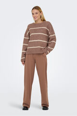 Only Jersey de rayas nude