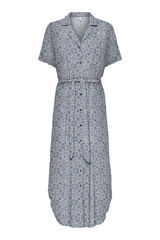 Only Vestido camiseiro midi azul