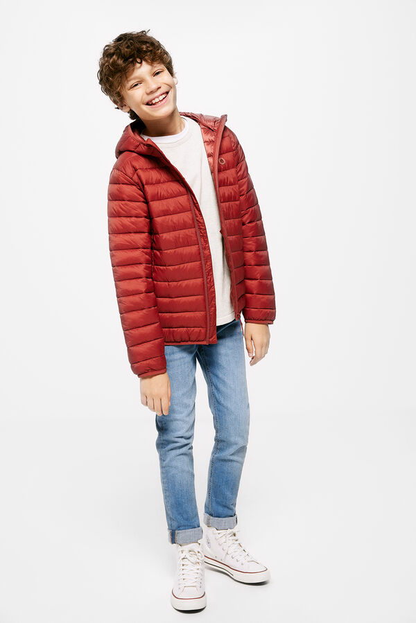 Springfield Chaqueta acolchada niño estampado rojo