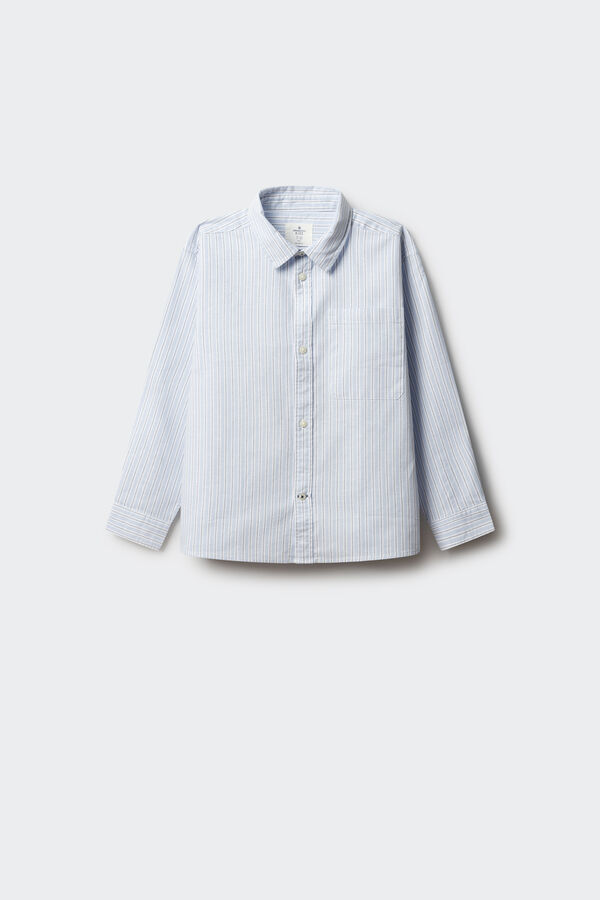 Springfield Kids Camisa raya fina azul ni&ntilde;o azul