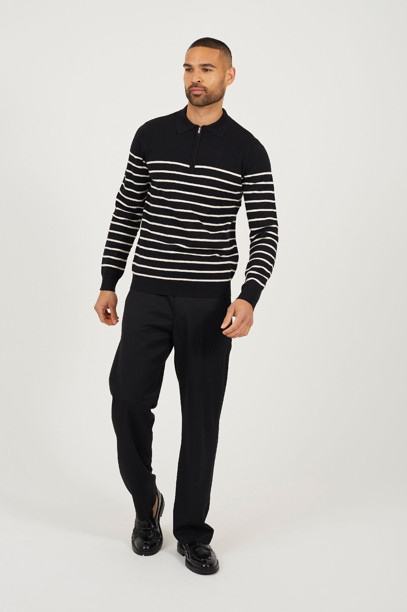 Brave Soul Camisa polo de malha riscas