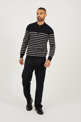 Brave Soul Camisa polo de malha riscas preto