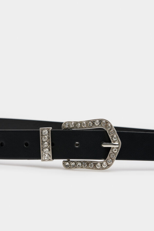 Springfield Cinto com fivela brilhante preto