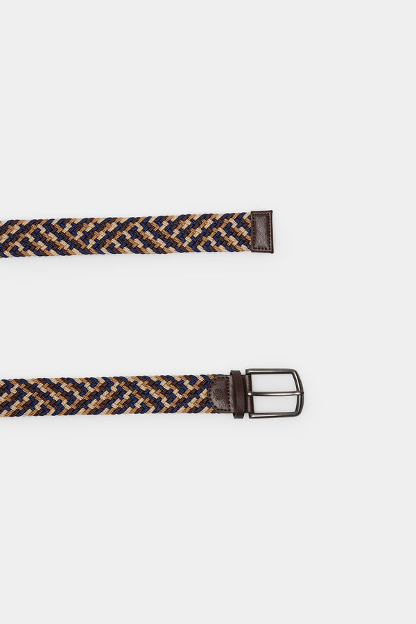 Springfield Cintur&oacute;n trenzado b&aacute;sico azul