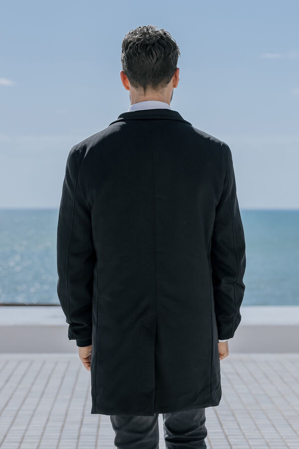 Celopman Abrigo Pa&ntilde;o Diagonal negro