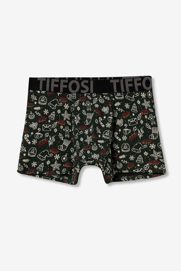 Tiffosi Boxers estampados de Natal cinzento