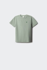 Springfield Kids T-shirt de manga curta em oxford para menino verde