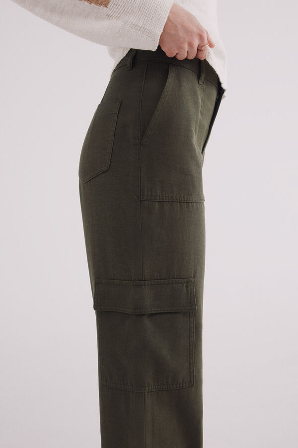 Springfield Pantal&oacute;n cargo ligero kaki