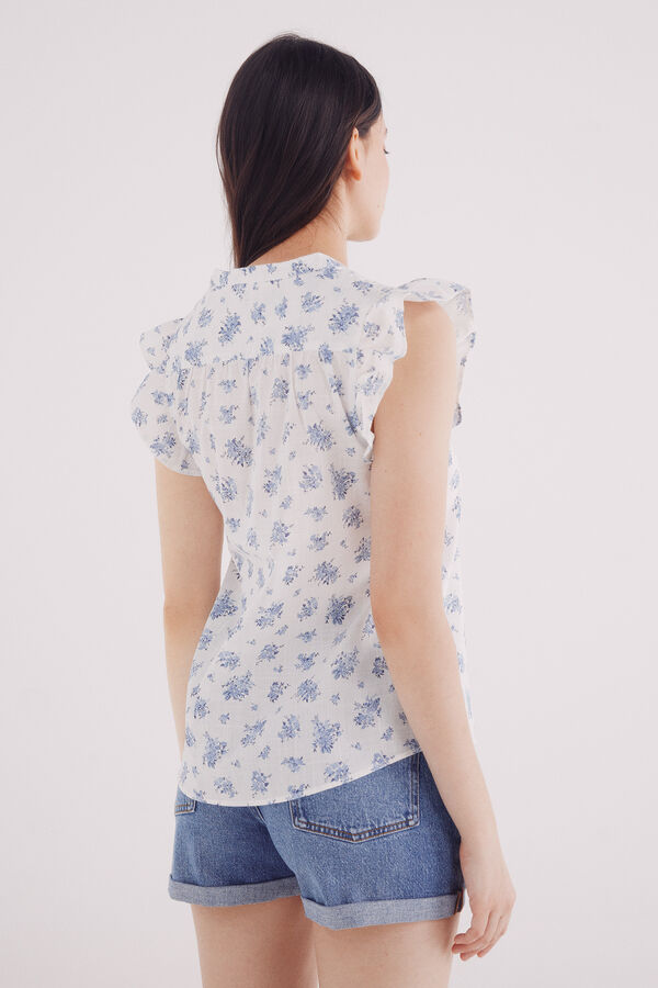 Springfield Blusa lace inserido azul