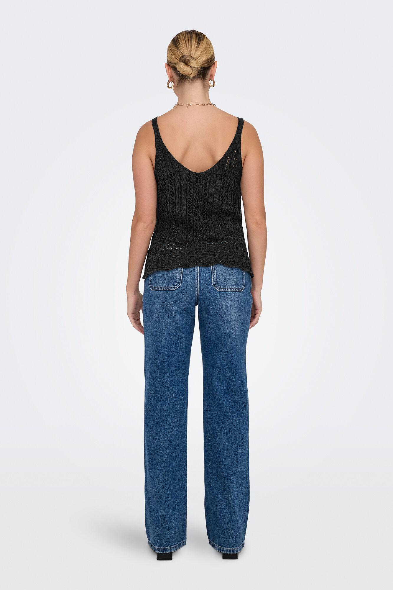 Only Camiseta tirantes de crochet